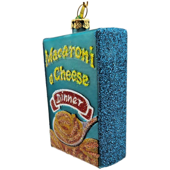 Macaroni And Cheese Box Ornament Food Noodles Glass Christmas Tree Decoration - Picture 4 of 9